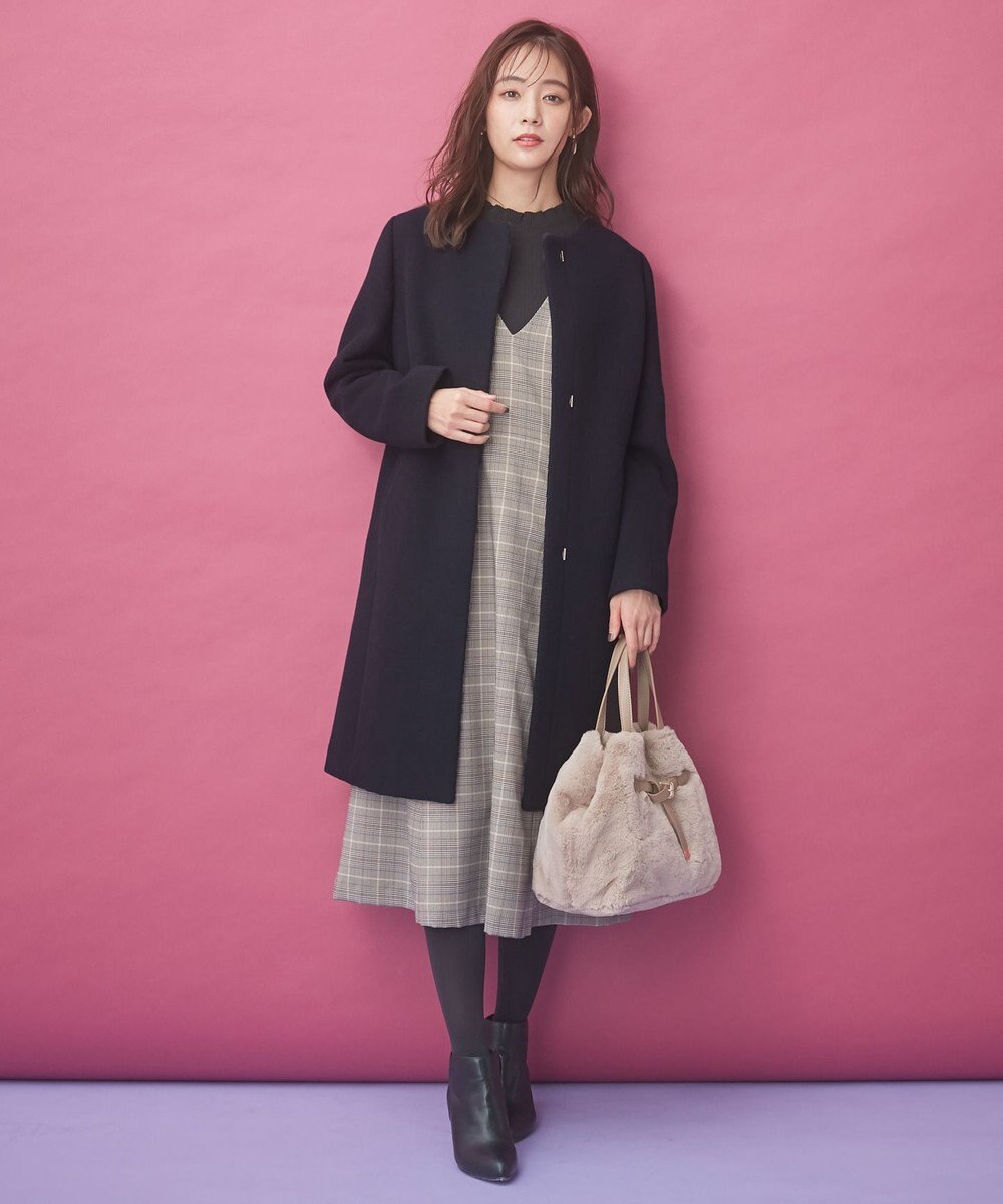 ANY SIS ノーカラー コート 