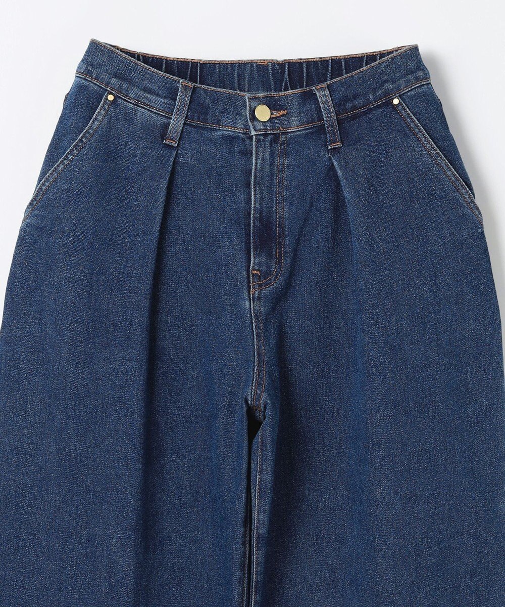 ANY L 【ウエストゴム】タックワイドデニム 