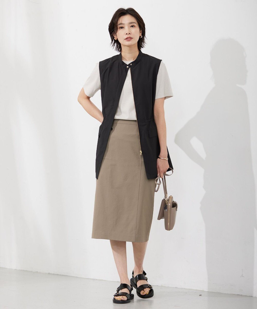 J.PRESS LADIES 【洗える・撥水】 Minotechライトタフタ ドロスト ジレ 