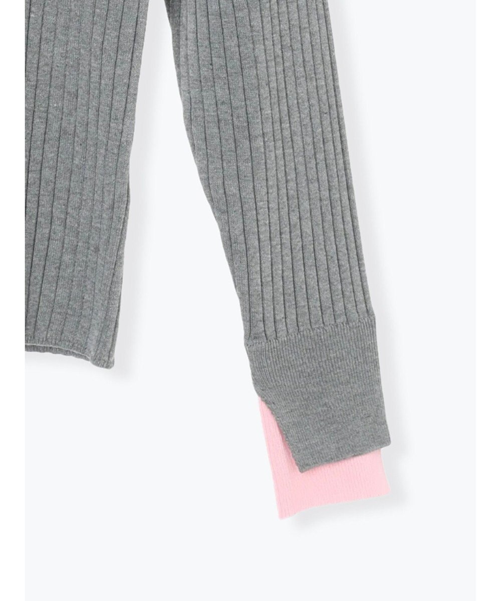 Te chichi 配色レイヤードリブニットプルオーバー 