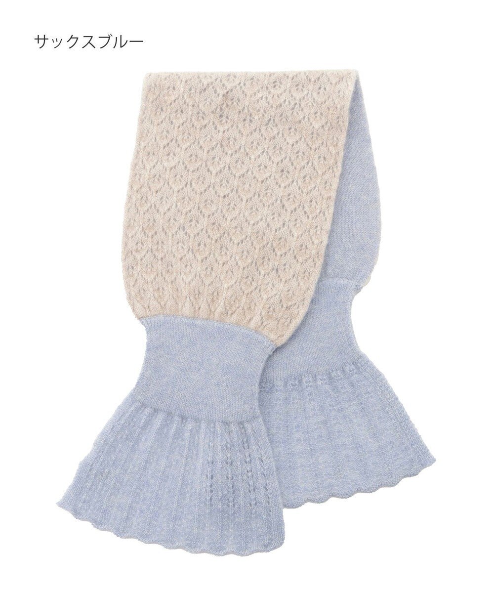 MOONBAT mila schon カシミヤ100%レーシーニットプチマフラー 