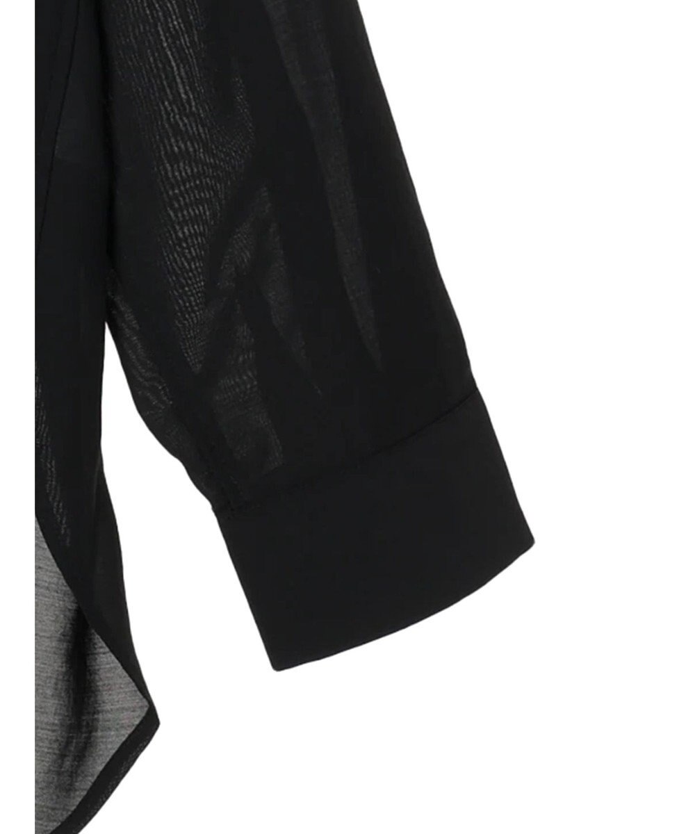 earth music&ecology シアーバンドカラーシャツ 