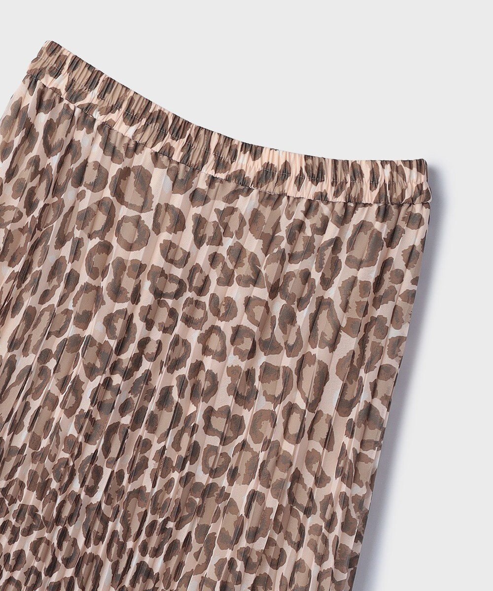 GRACE CONTINENTAL ヒョウ柄ロングプリーツスカート 