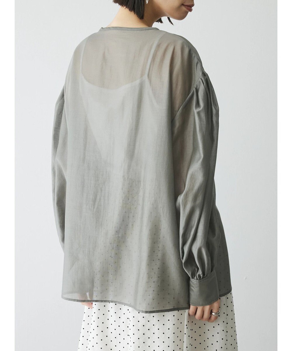 Green Parks AnriettMusee シアーボリュームスリーブブラウス 