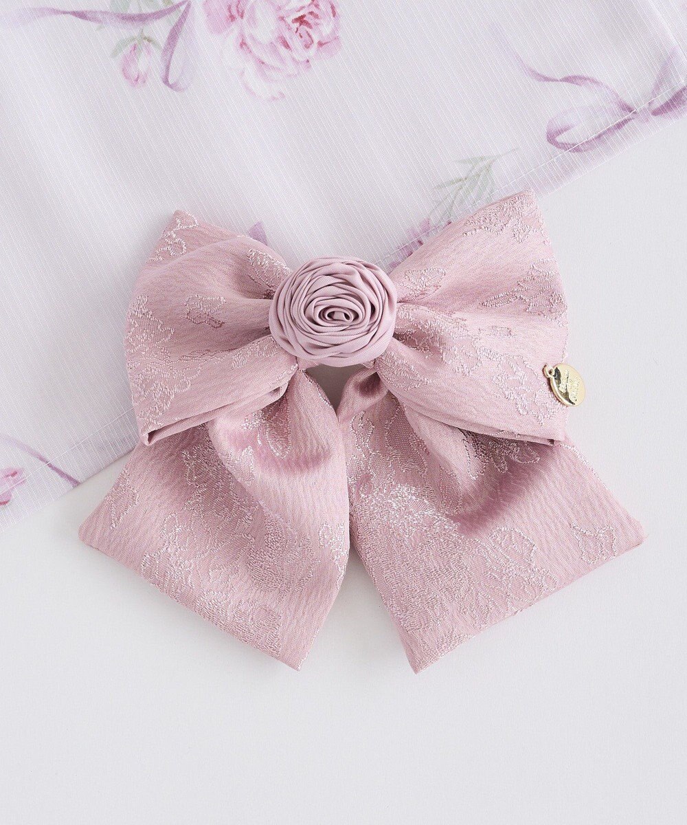 Maison de FLEUR ローズリボンジャカードバレッタ 