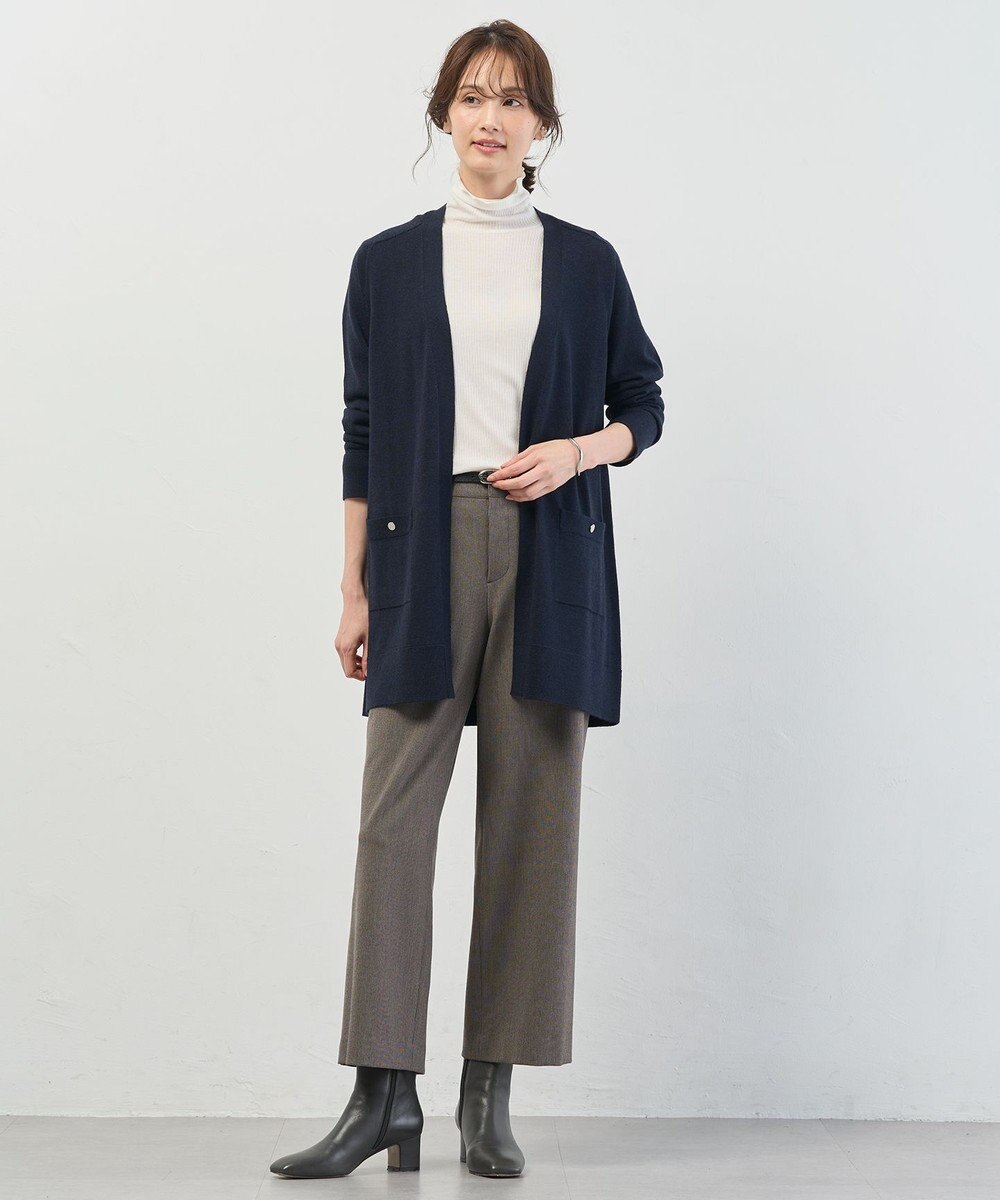 J.PRESS LADIES L KNIT BASIC ロング カーディガン 