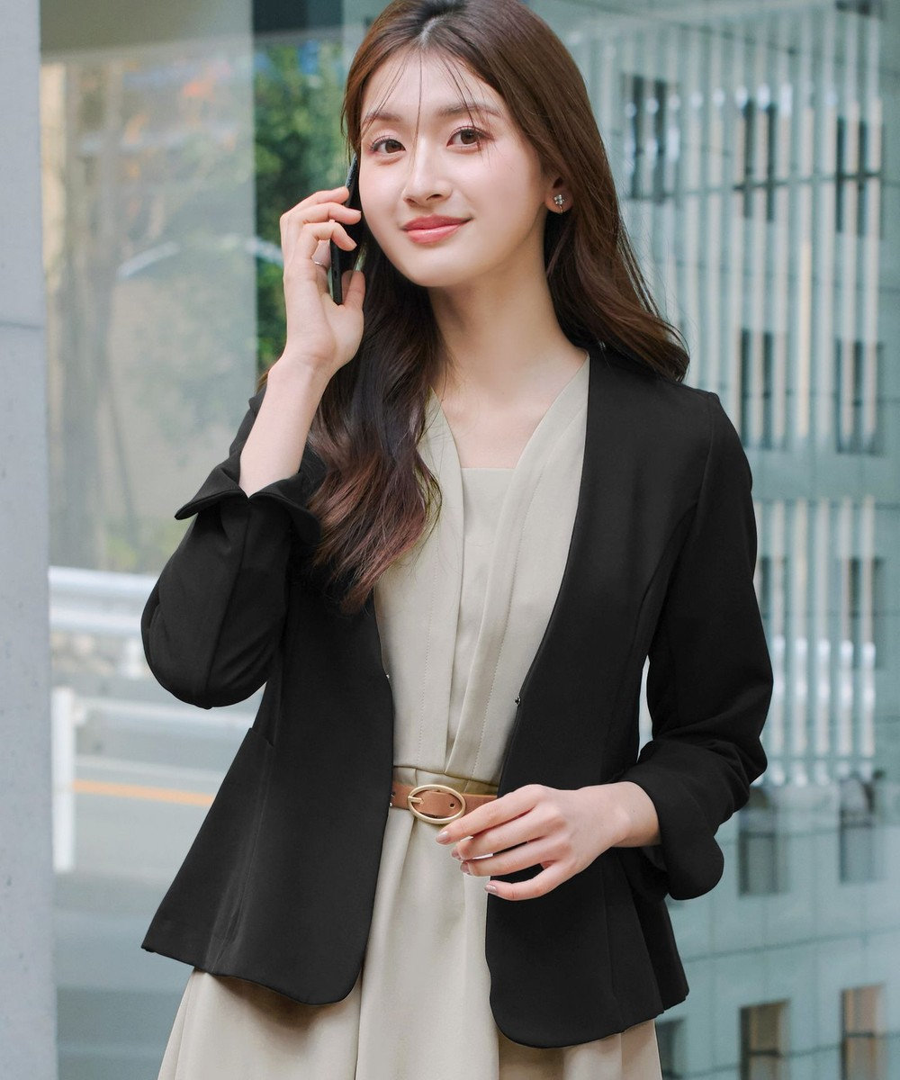 Tiaclasse L 【ストレッチジョーゼット】フレアジャケット 