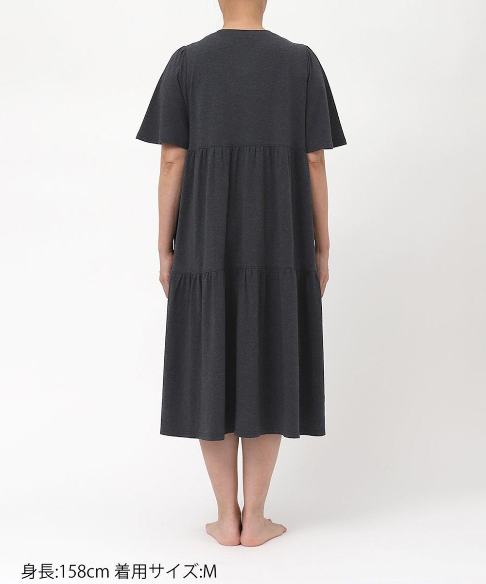 tsumori chisato SLEEP ツモリチサト ワンピース 5分袖 半袖 ルームウエア 綿混ベア天竺 ロング丈(ふくらはぎ付近) レディース UNT156 /ワコール 