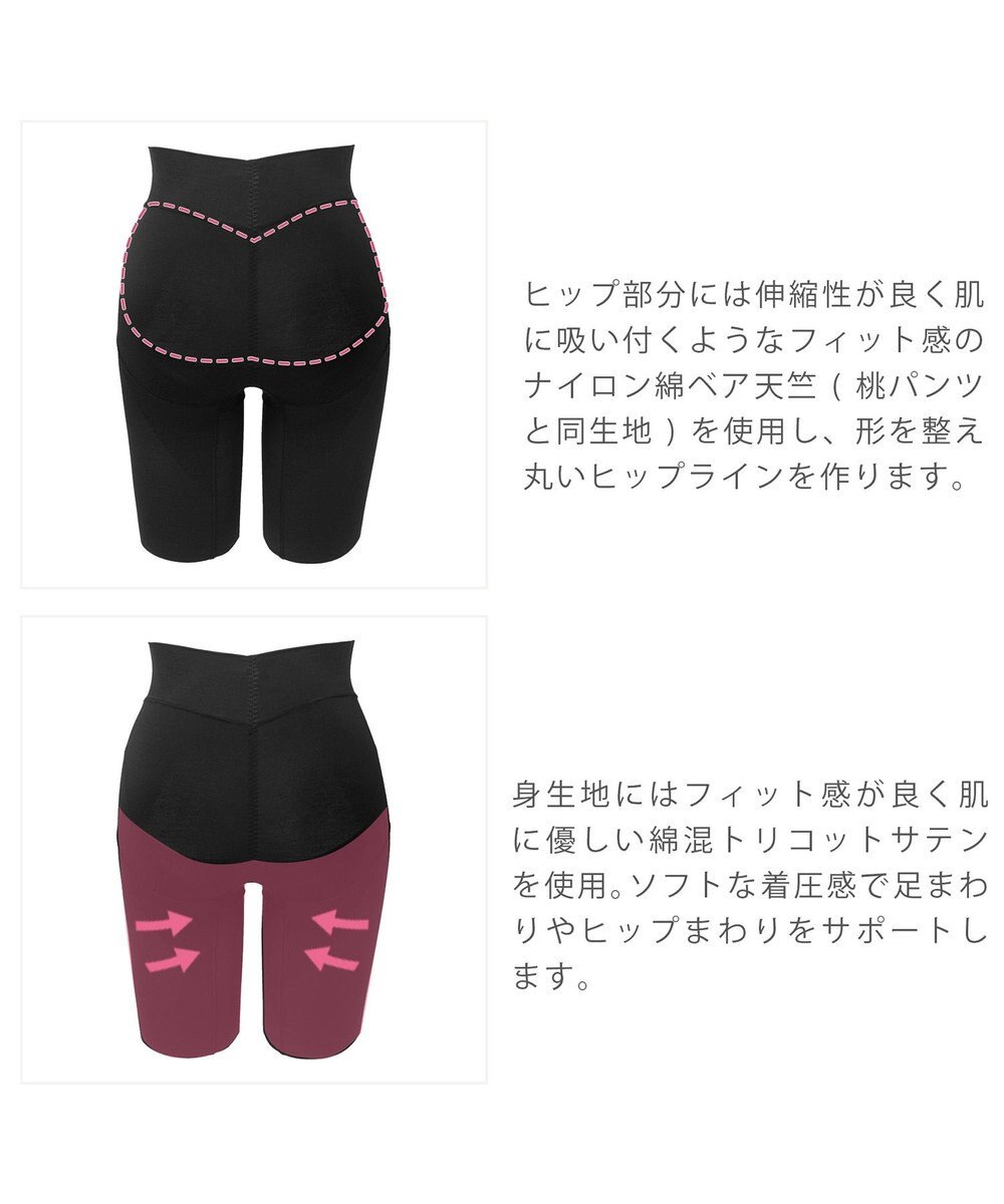 BRADELIS New York 【BRADELIS NewYork / 育尻STEP2・集めて寄せる】桃ソフトサポートガードル 1枚履き可能 補正 下着 