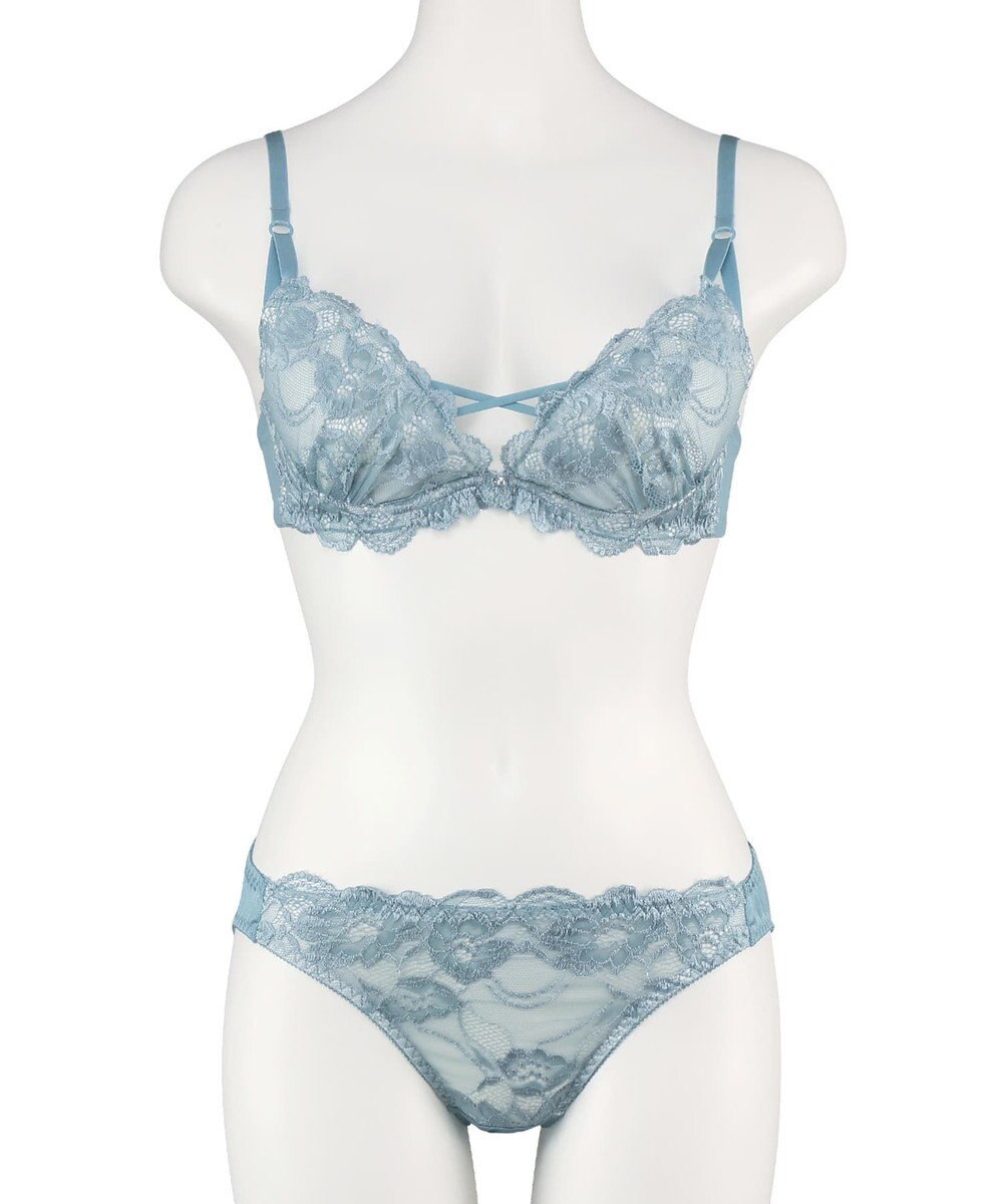 San-ai Resort（三愛水着楽園） 【WEB限定】【プチプラブラセット】純欲カラーヌーディーレーシーストリングブラ＆ショーツセット 【northerly】 