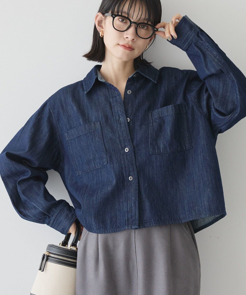 AMERICAN HOLIC Ｗポケットデニムショートシャツ 