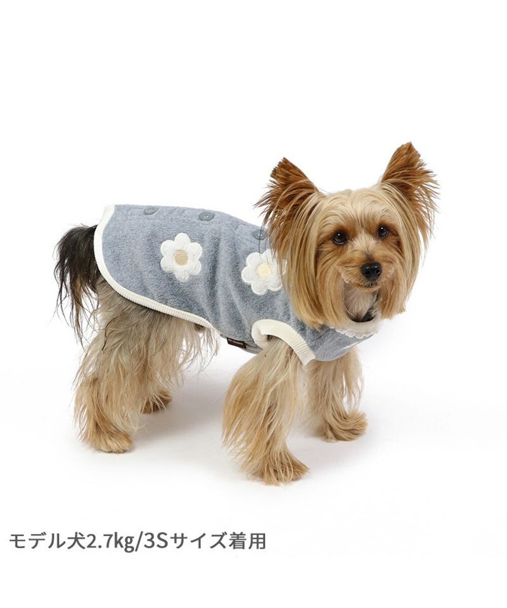 PET PARADISE ペットパラダイス 背中開き ベスト 《お花 アップリケ》 小型犬 