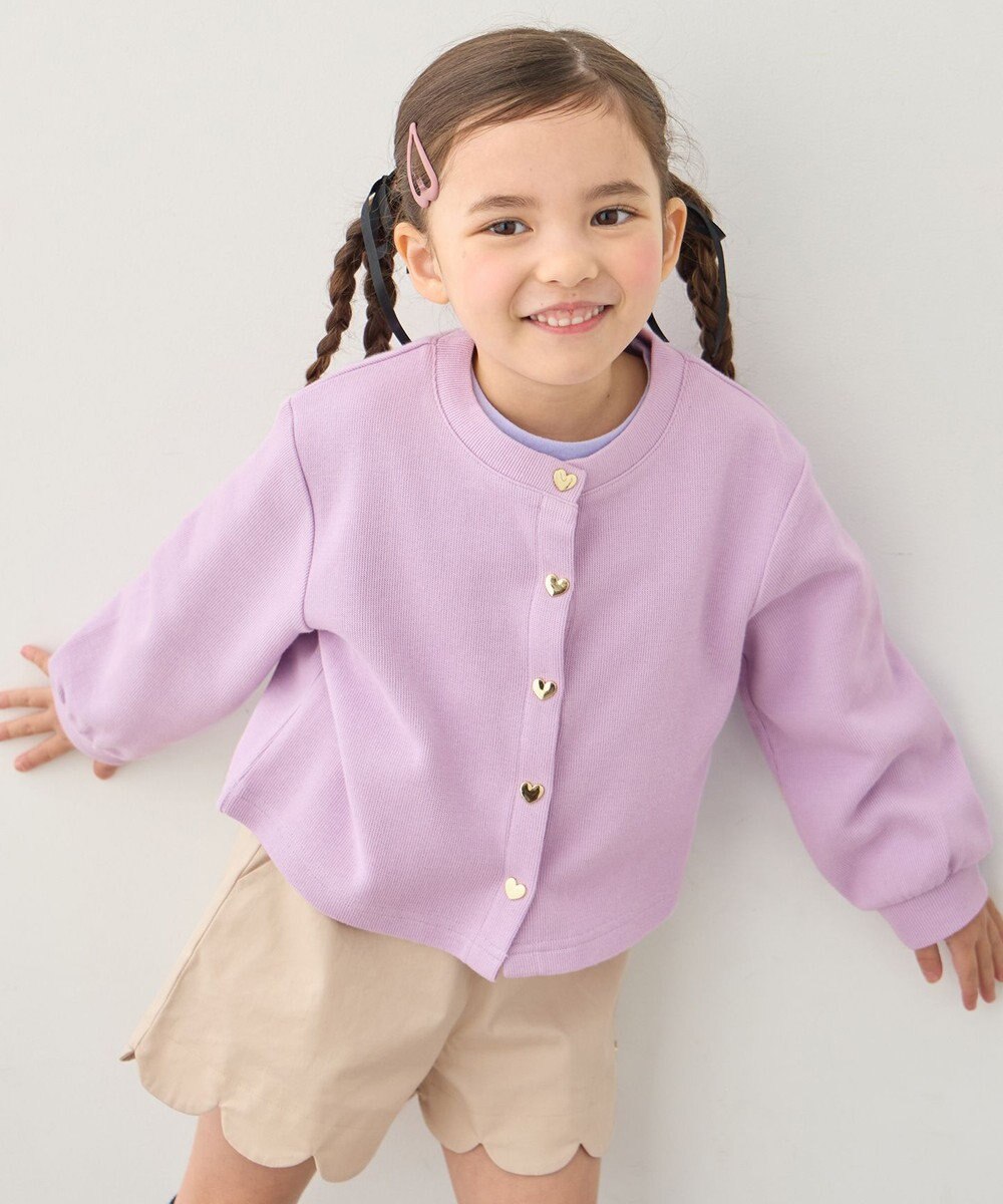 ANY KIDS 【洗濯機可能】スナップボタン カーディガン 