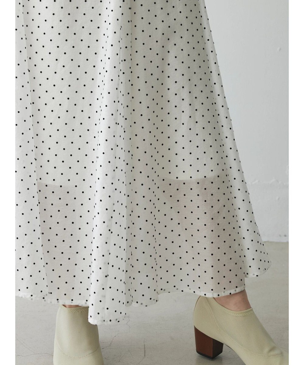 Green Parks AnriettMusee ドットフレアーロングスカート 