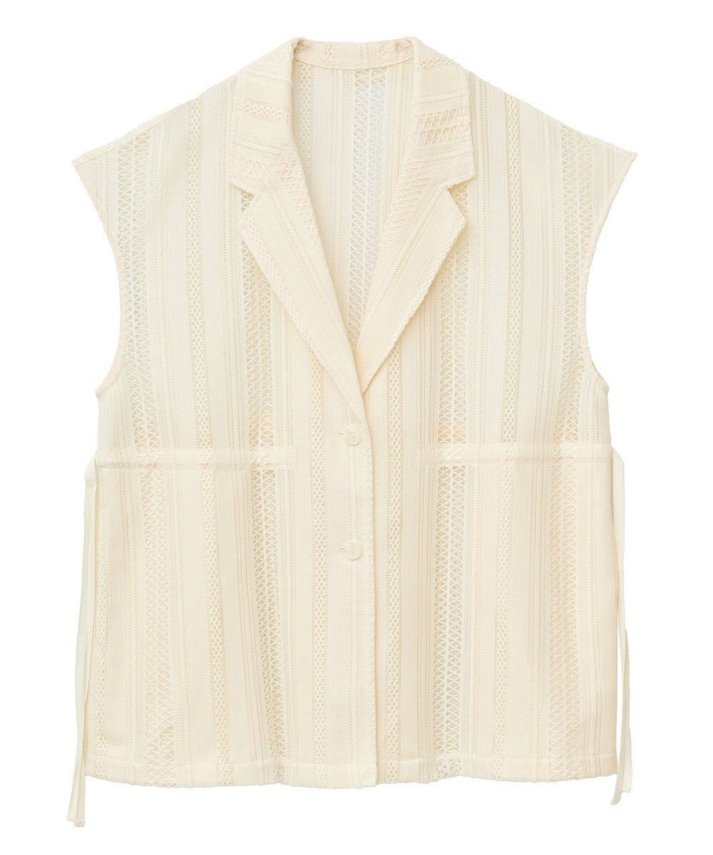 AMERICAN HOLIC 幾何学レースウエストドロストジャケット 