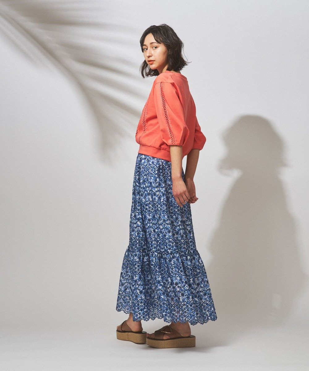 カットワーク刺繍タックスカート / GRACE CONTINENTAL | ファッション  