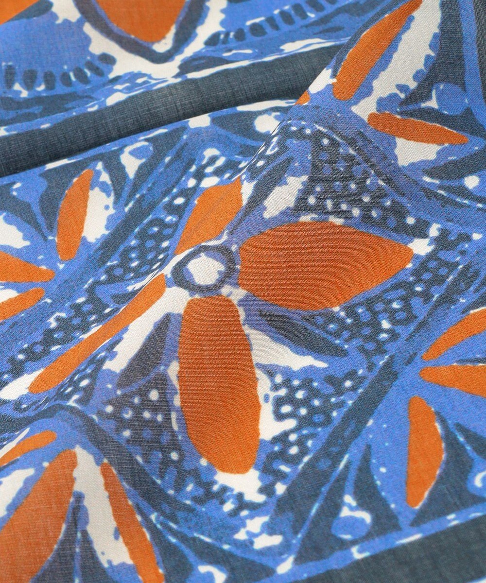 JOSEPH ABBOUD 【日本製】RCF綿ローン タイルプリント スカーフ 