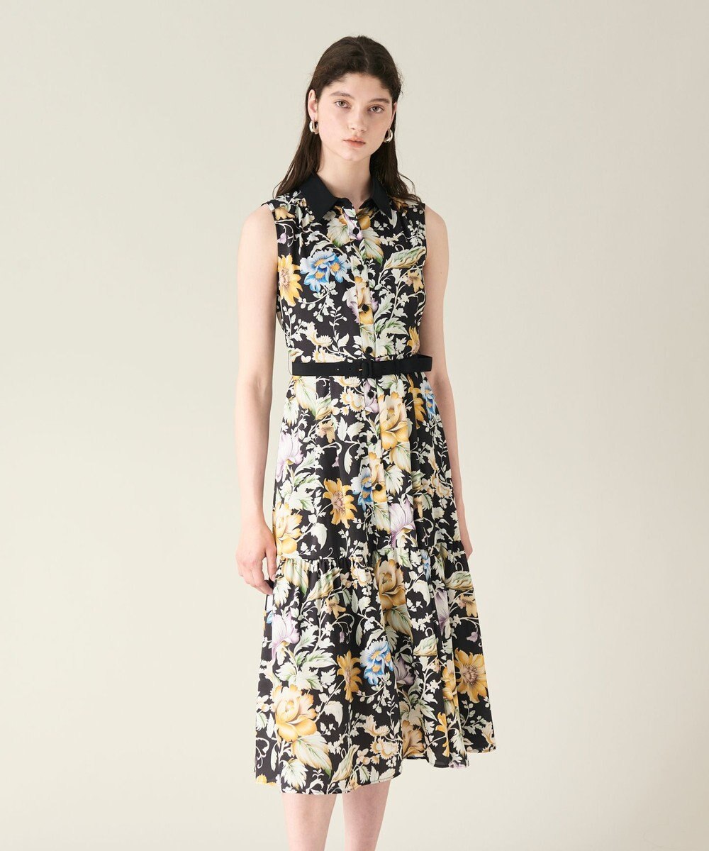 GRACE CONTINENTAL ボタニカルプリントワンピース 