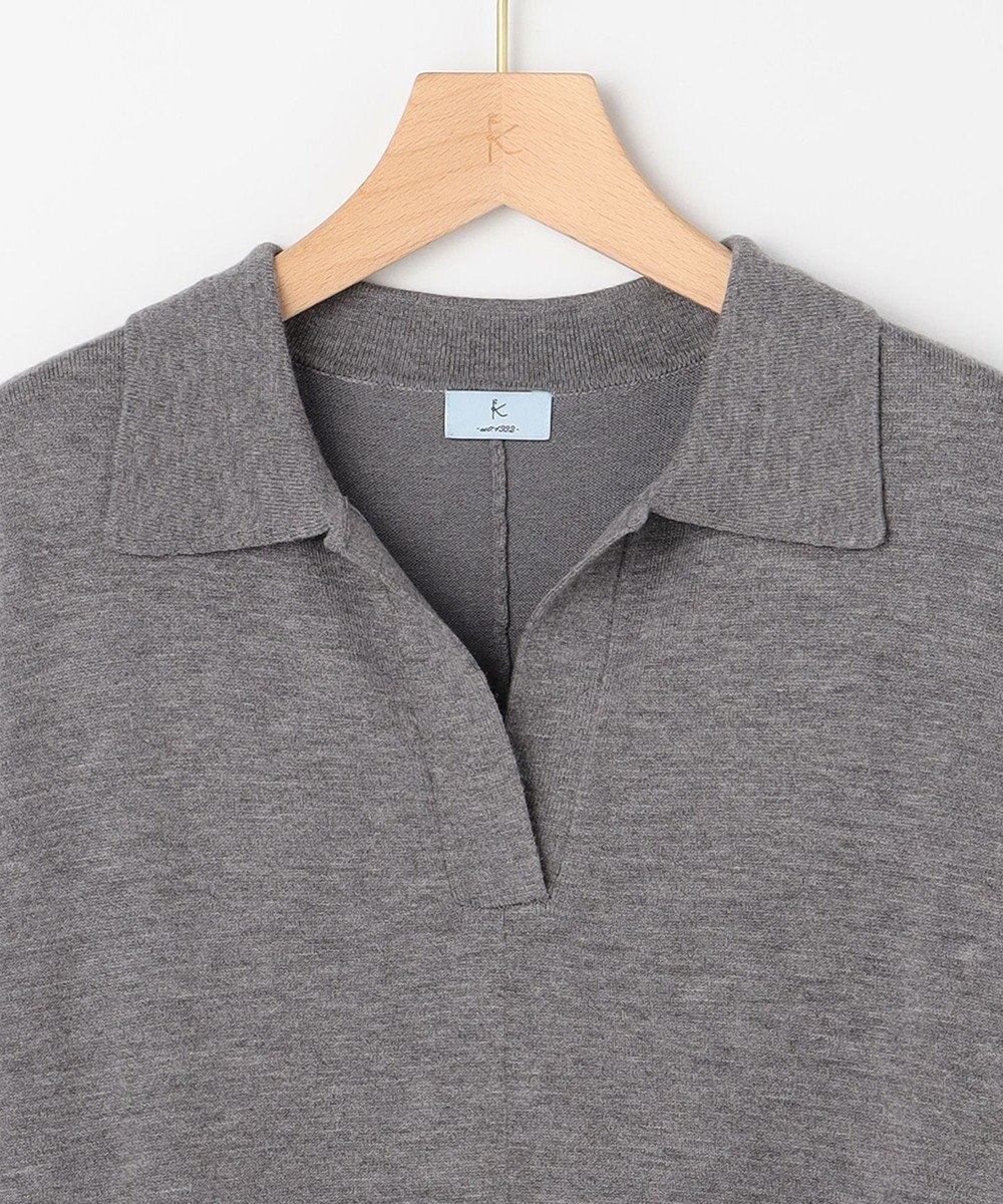 組曲 【加藤ローサさん着用】スキッパーニット ワンピース 