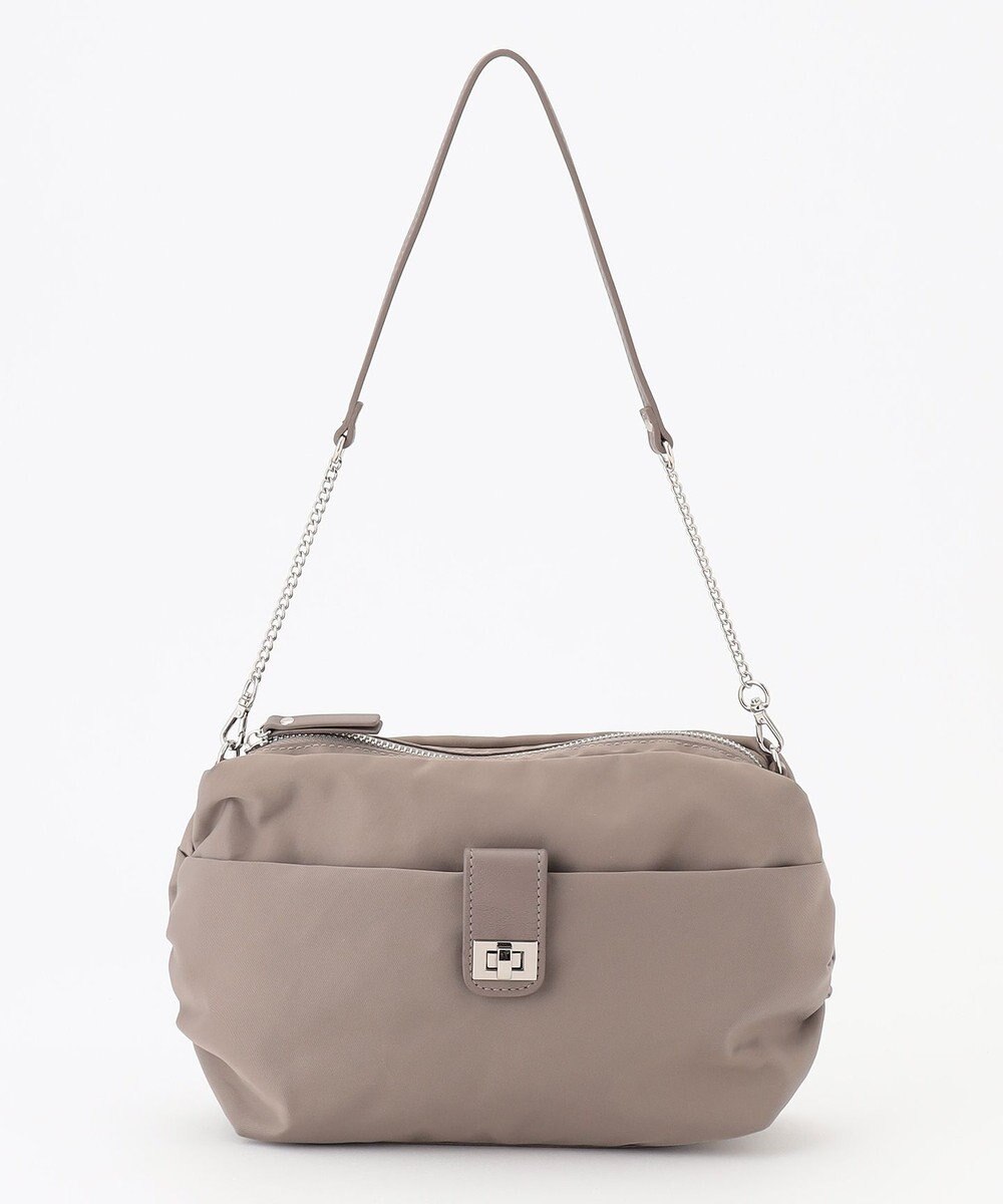 J.PRESS LADIES 【2way】ナイロンギャザー ショルダー バッグ 