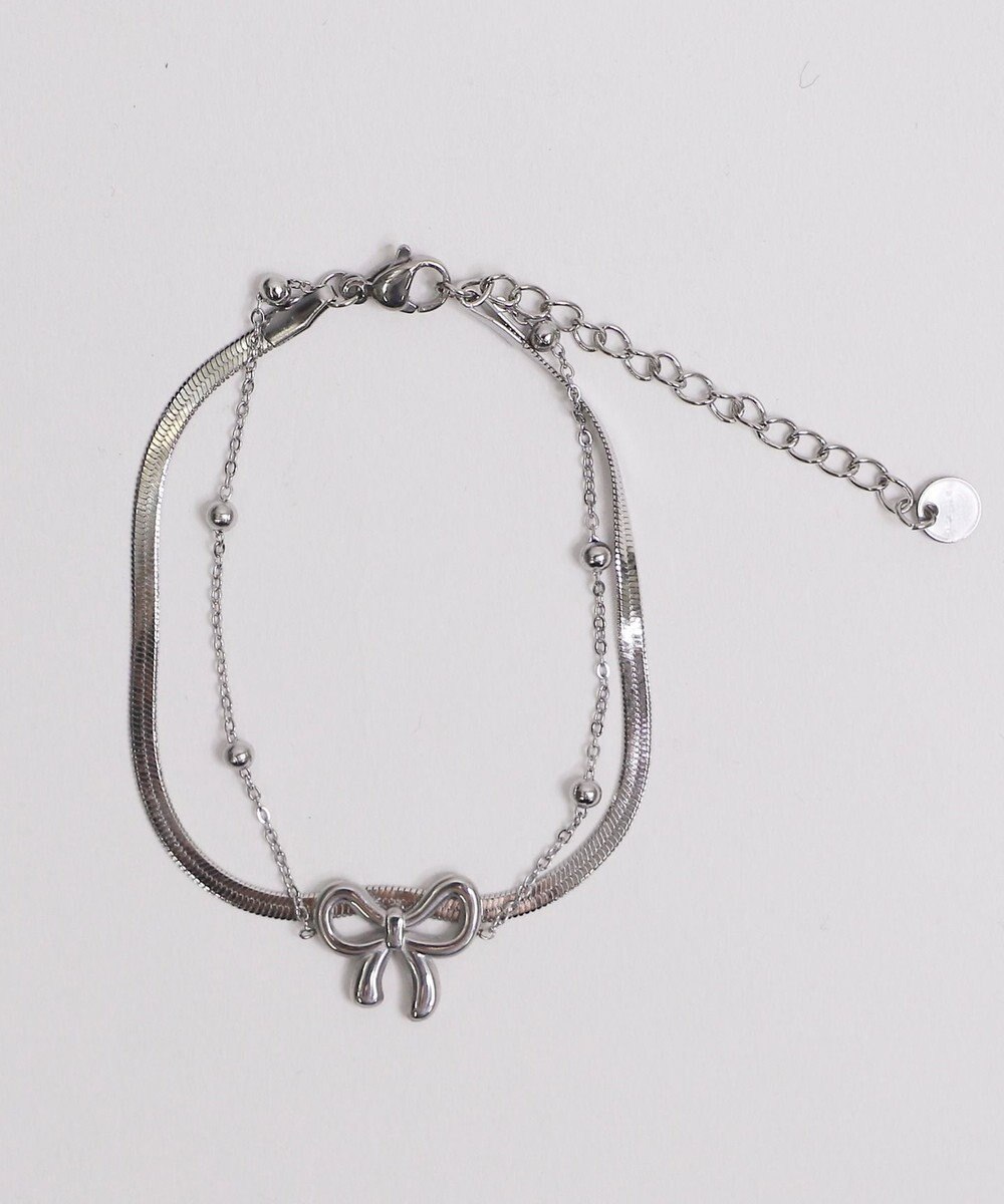 WEGO Lステンレスモチーフ2連ブレス 