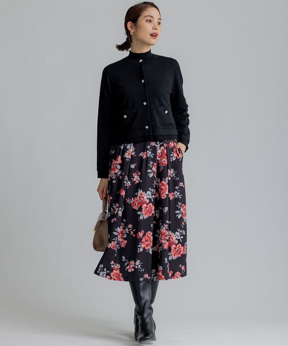 組曲 ローズシックプリント スカート 