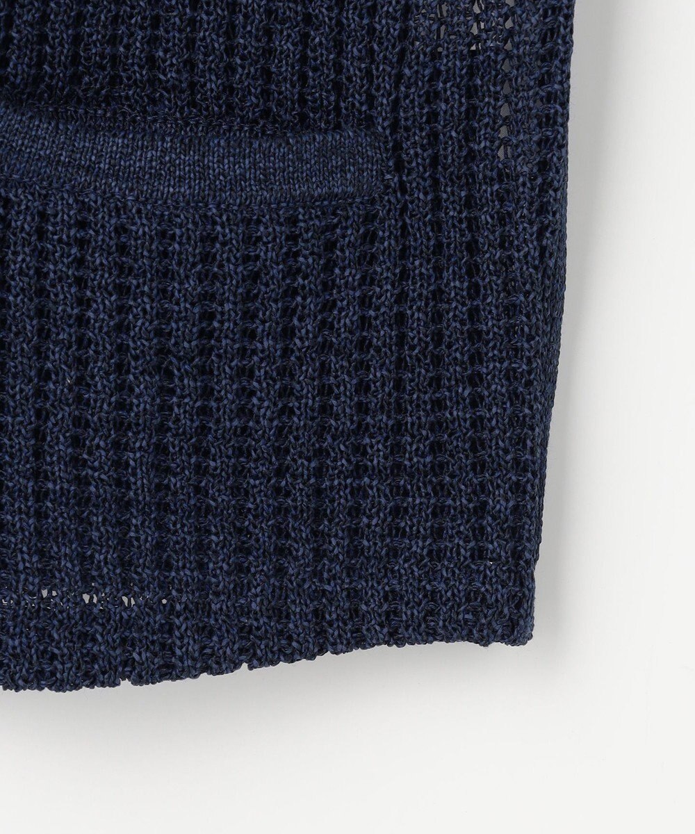 JOSEPH ABBOUD 【エコ素材和紙使用・日本素材】和紙杢メッシュクルーネック ニットジレ 