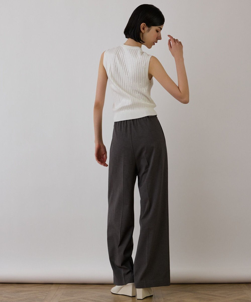 GRACE CONTINENTAL スパンコールニットノースリーブ 