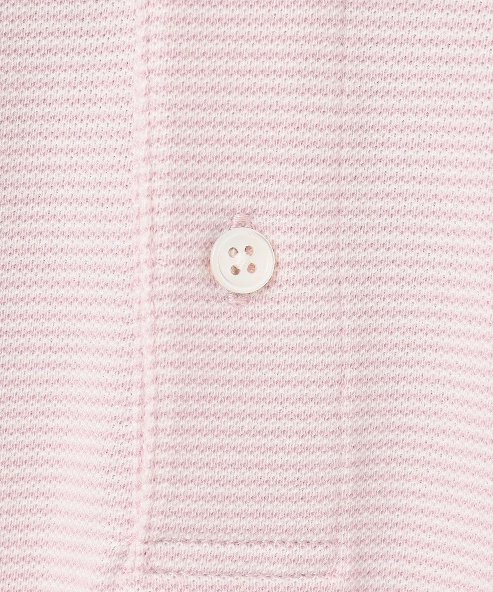 J.PRESS MEN 【大人気】アメリカンコットン鹿の子ボーダー バックブルポロシャツ 