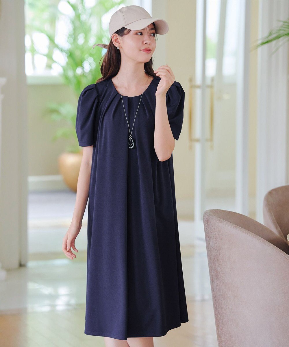 Tiaclasse L 【洗える】カットソーフレアAラインワンピース 