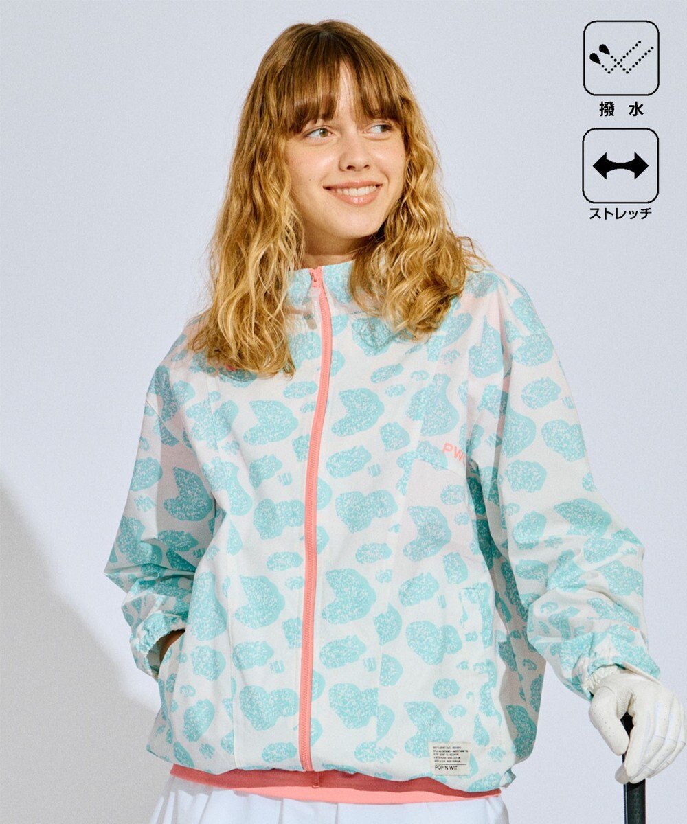 PW CIRCULUS 【撥水加工/ストレッチ】【WOMEN】アニマルドットブルゾン ゴルフウェア レディース 