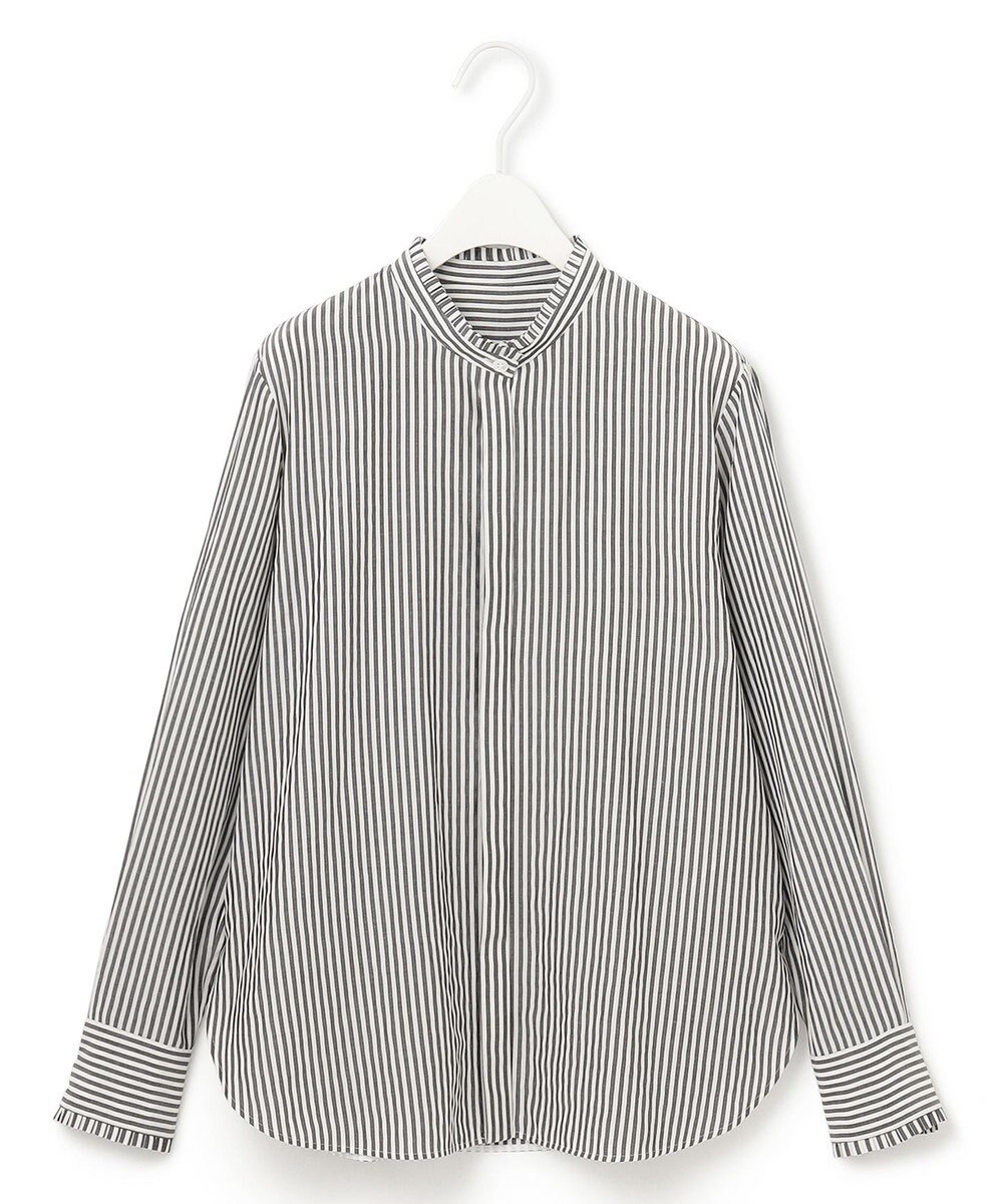 ICB 【洗える】 アルコットストライプ シャツブラウス 