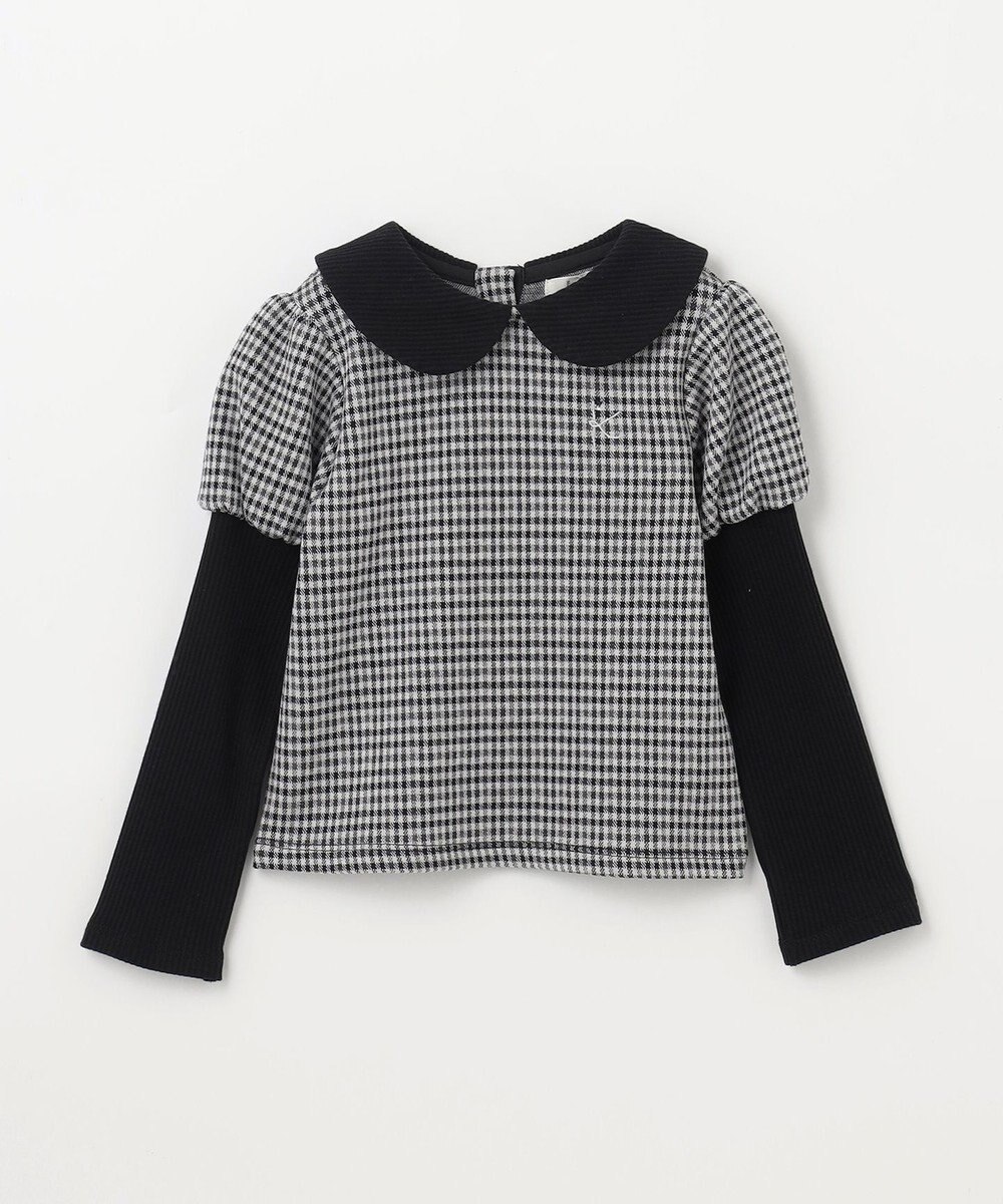 組曲 KIDS 【110-140㎝】チェックジャガード トレーナー 