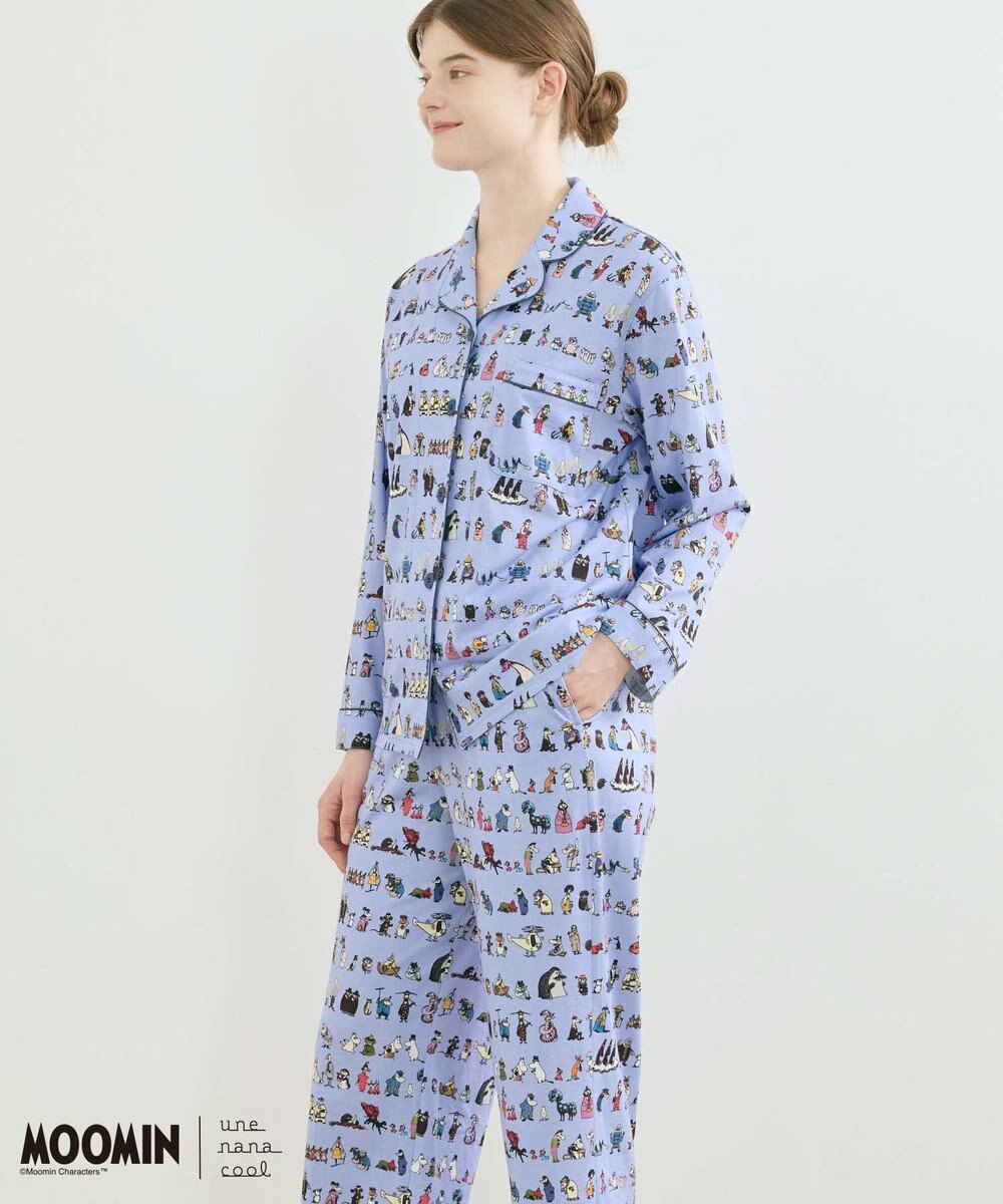 une nana cool 【ムーミン】【綿100%】 MOOMIN * une nana cool  開襟パジャマ 