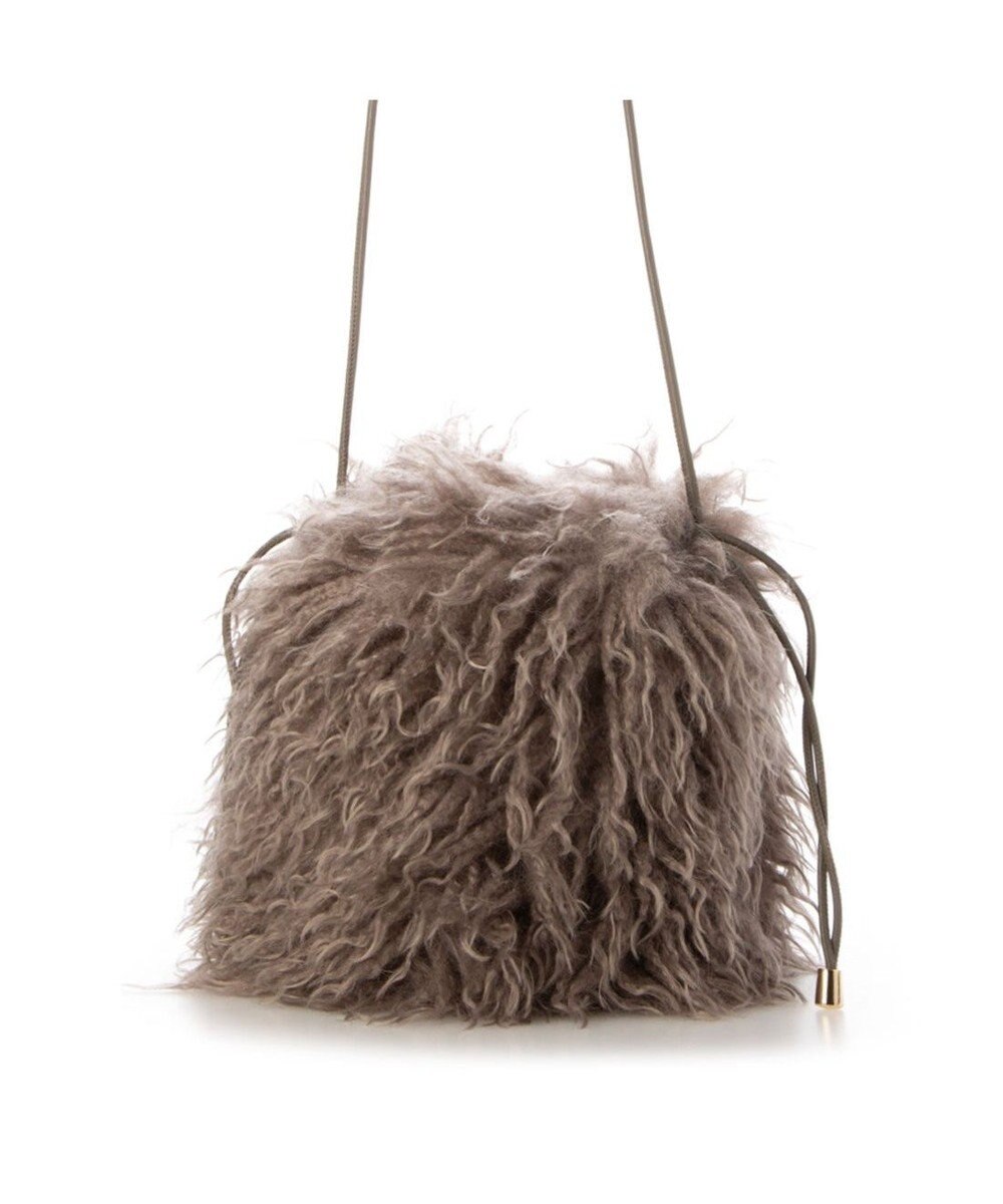 UNBILLION カシュカシュ cachecache / ウェーブファー巾着ショルダー 