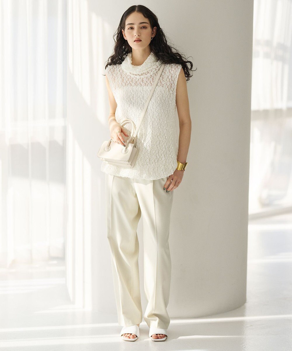 #Newans タートルネックレースブラウス 