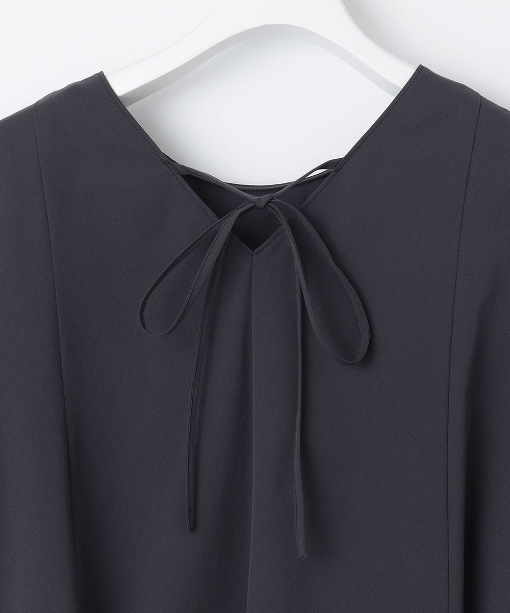 UNFILO 【撥水/シワになりにくい】FINE MOVE ランタンスリーブワンピース 