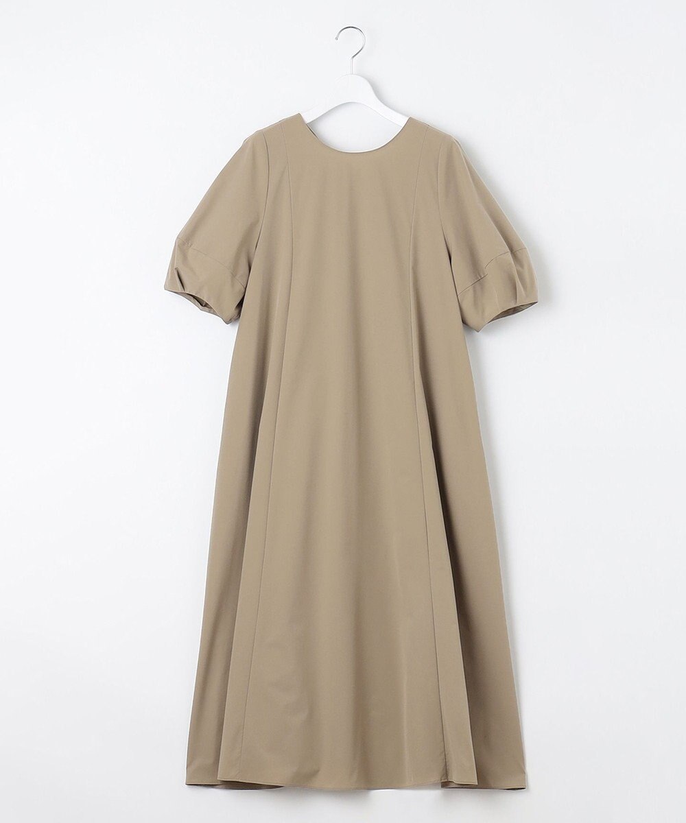 UNFILO 【撥水/シワになりにくい】FINE MOVE ランタンスリーブワンピース 