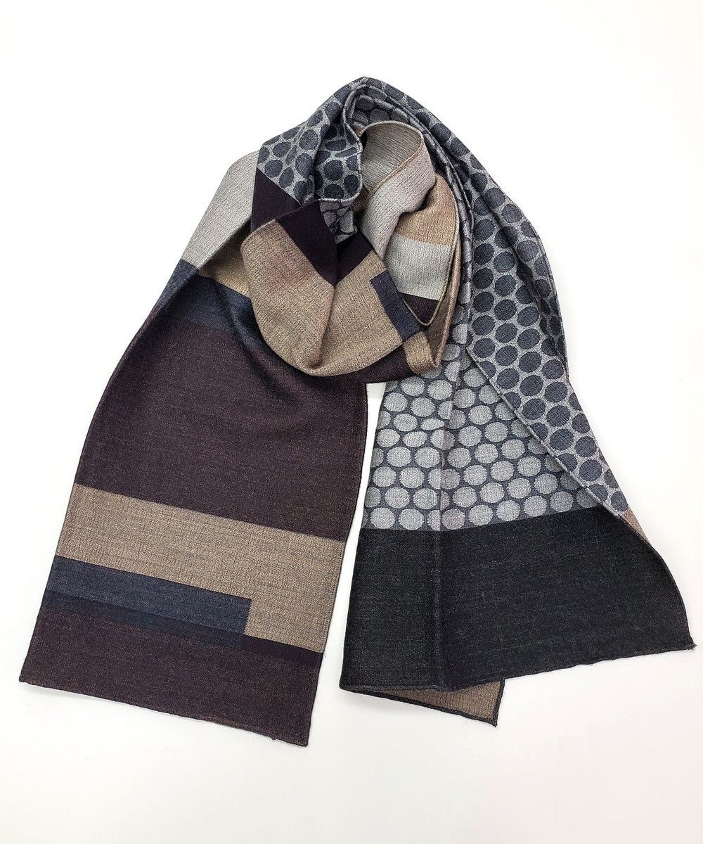 POLS ウールジャカードストール 