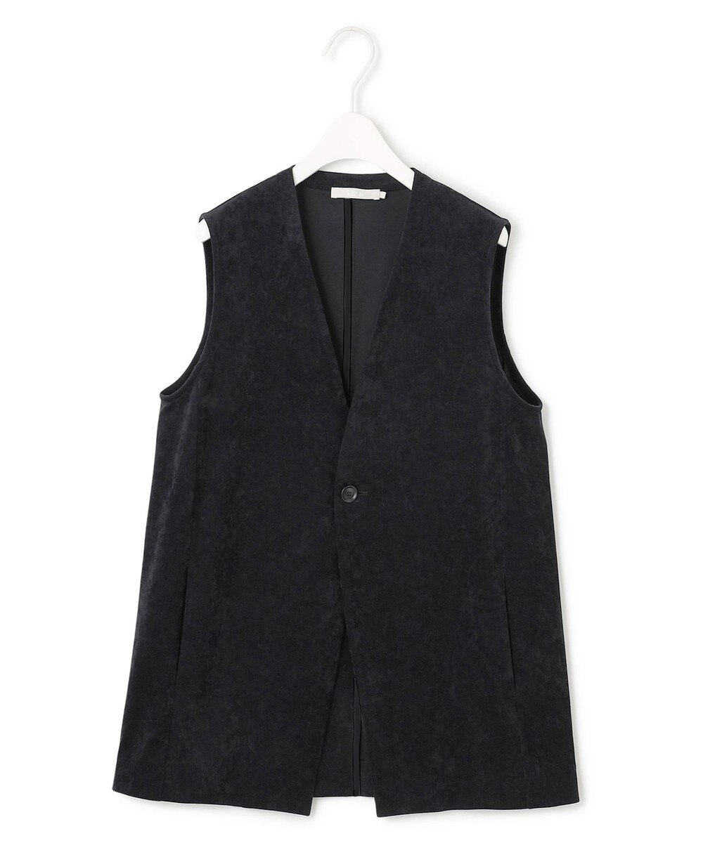 ICB 【洗える】ストレッチスエード ジレ 