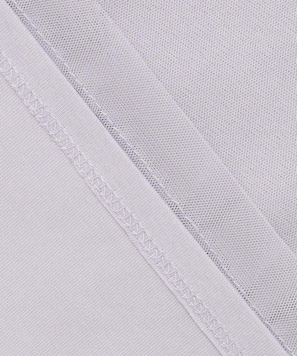 ANY チュールデザインフレンチスリーブTシャツ 