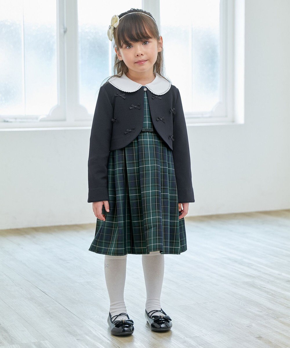 ANY KIDS チェック柄ジャンパースカート 