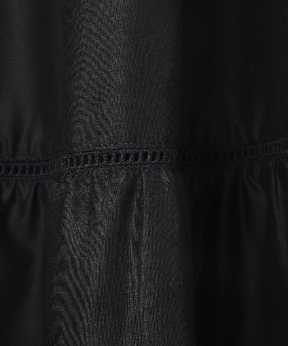 自由区 L 【カタログ掲載・接触冷感・洗える】エンブロイダリーローンティアード スカート 