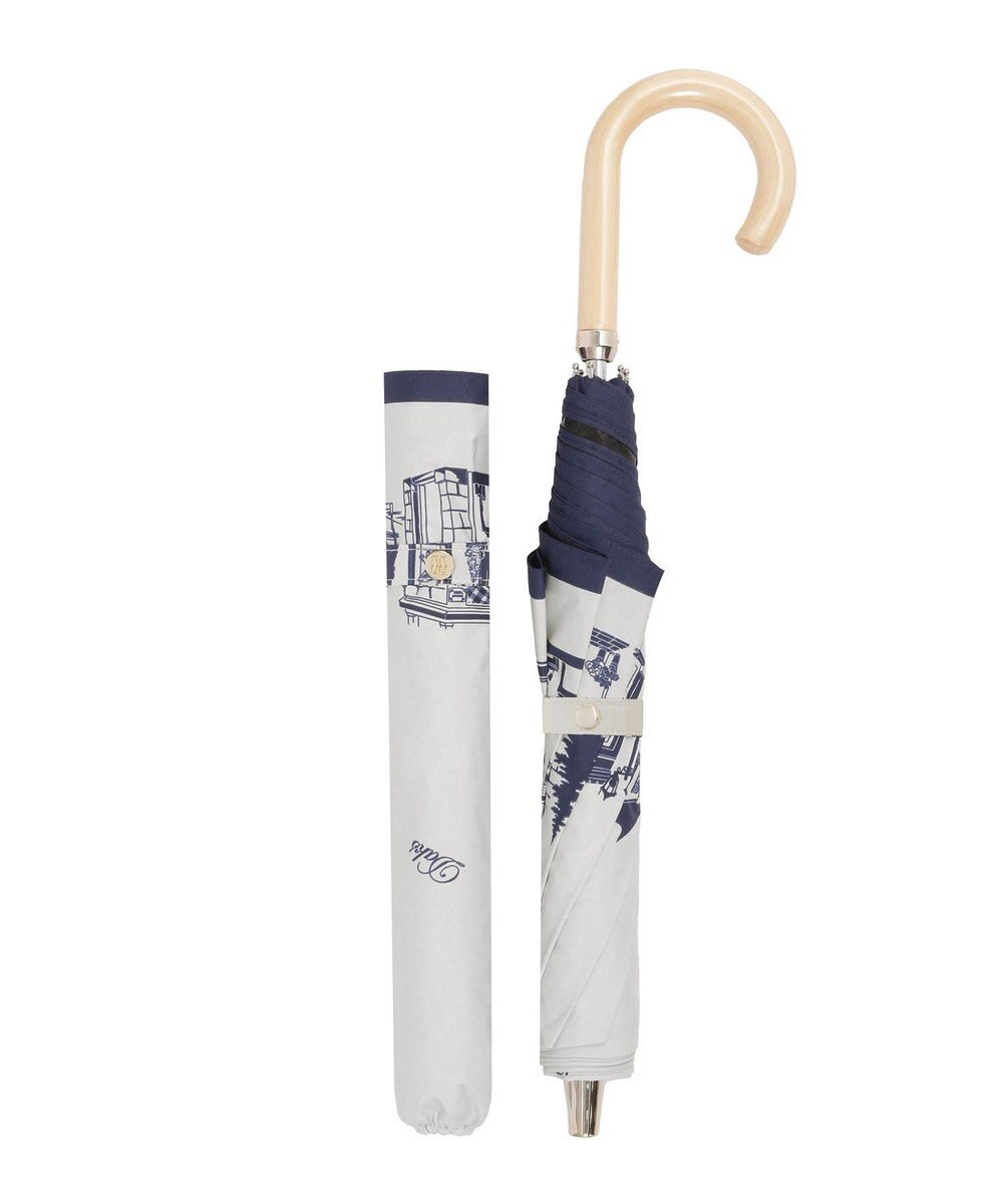 MOONBAT DAKS(ダックス) 晴雨兼用日傘 折りたたみ傘 街並み フワクール生地使用 