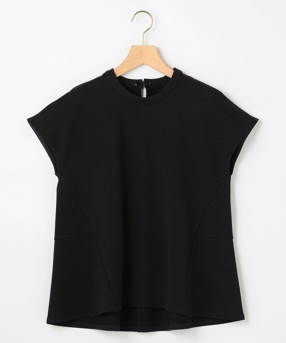 組曲 【先行予約】フレンチテリー 刺繍襟 ペプラムカットソー 