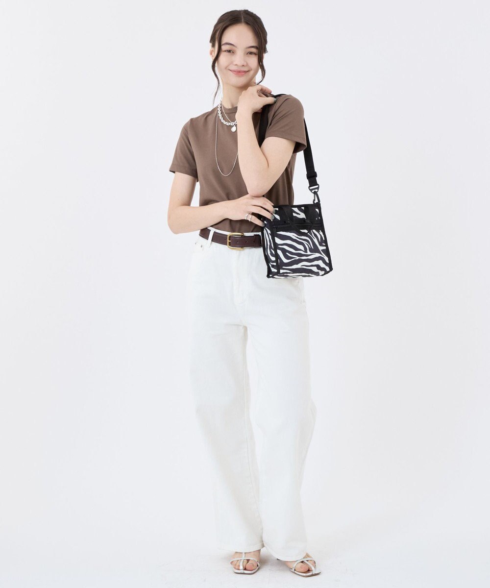 LeSportsac MINI N/S TOTE/クリームブラックゼブラ 