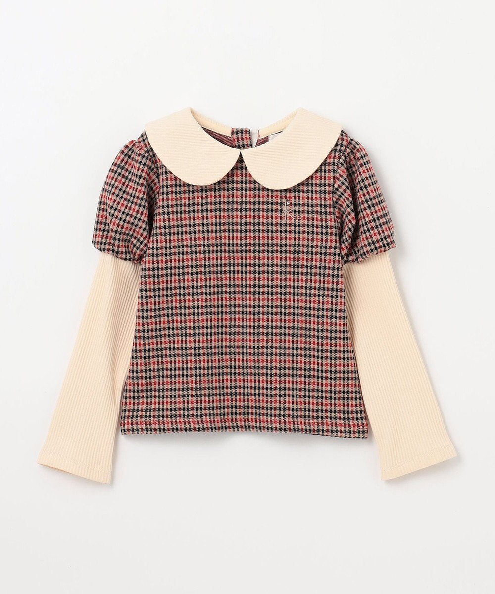 組曲 KIDS 【110-140㎝】チェックジャガード トレーナー 