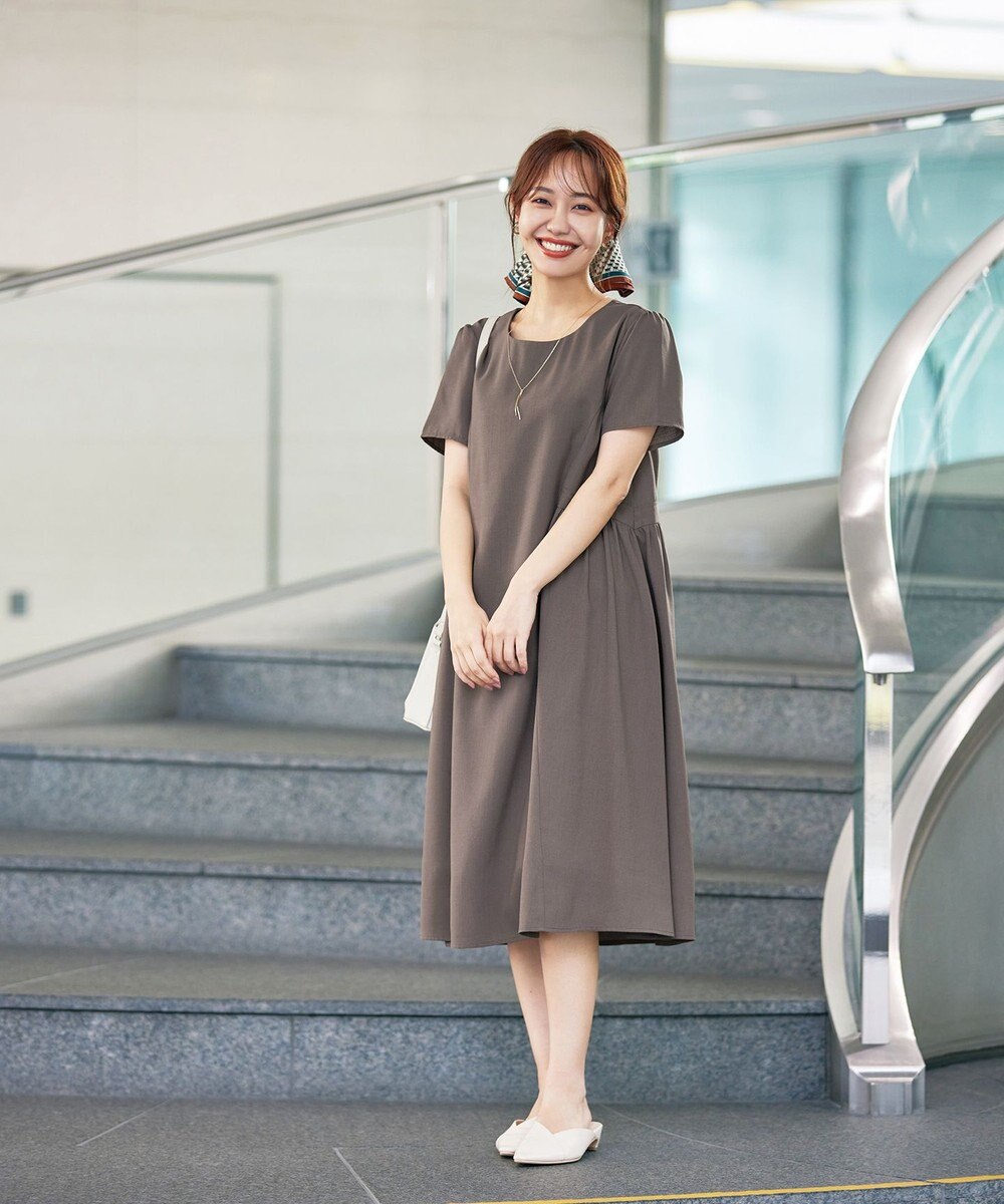 Tiaclasse L 【洗える】サイド切替ワンピース 