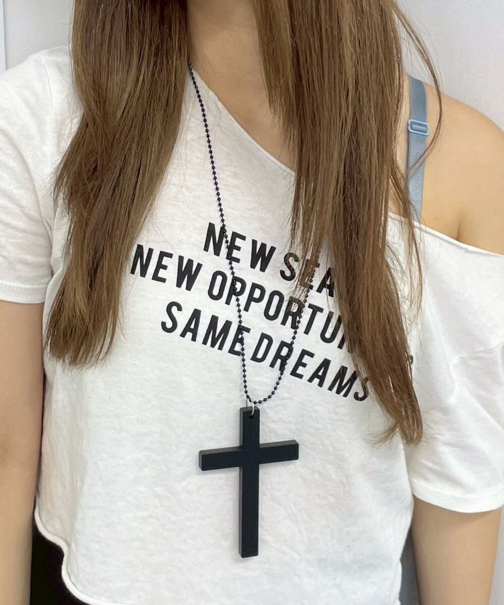 WEGO Lウッドクロスネックレス 