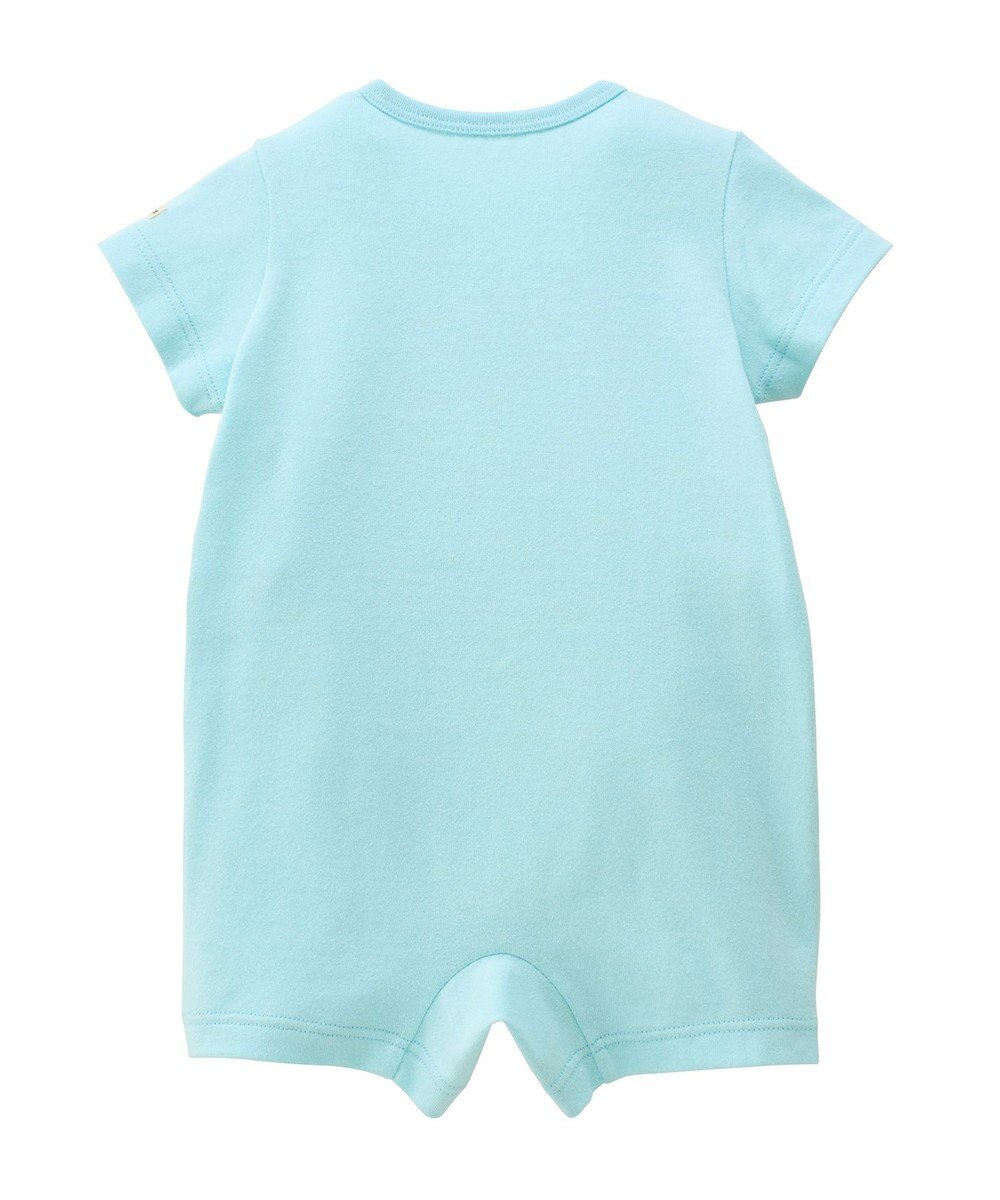 MIKI HOUSE HOT BISCUITS 【70-80cm】カラフルビーンズ フェイスプリント ショートオール 